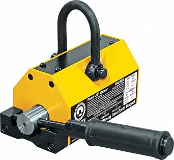MAG-MATE PNL0800 Powerlift Magnet, Heavy Duty Magnet, with 3 to 1 Lift Saftey Rating, Rare Earth Magnet with 800 lbs Lifting Capacity, Yellow or Green in Color