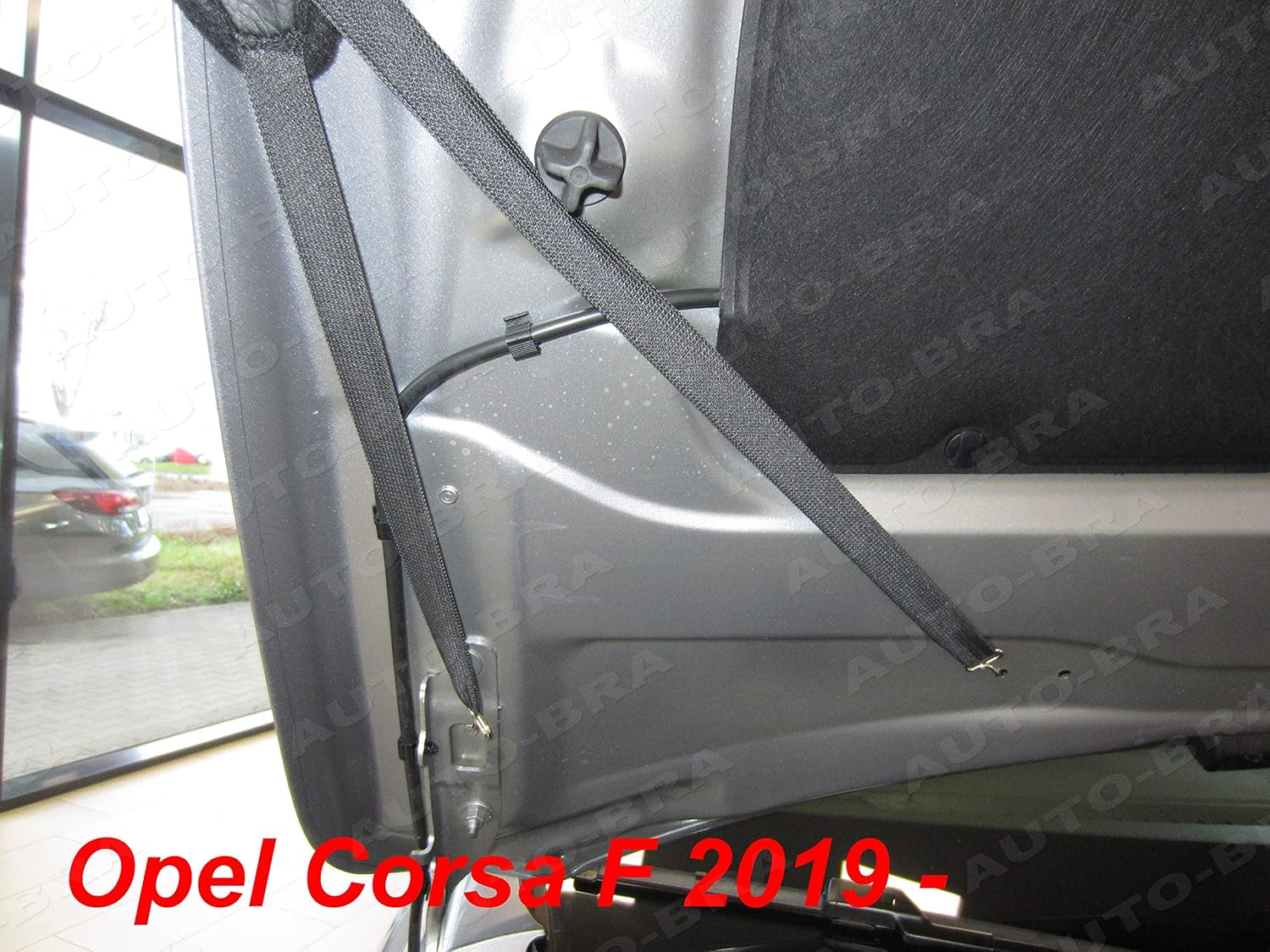 AB3-0063 CAR Hood Bra Compatible with Vauxhall Opel Corsa F Since 2019 Front End Nose Mask Bonnet Bra STONEGUARD Protector Tuning