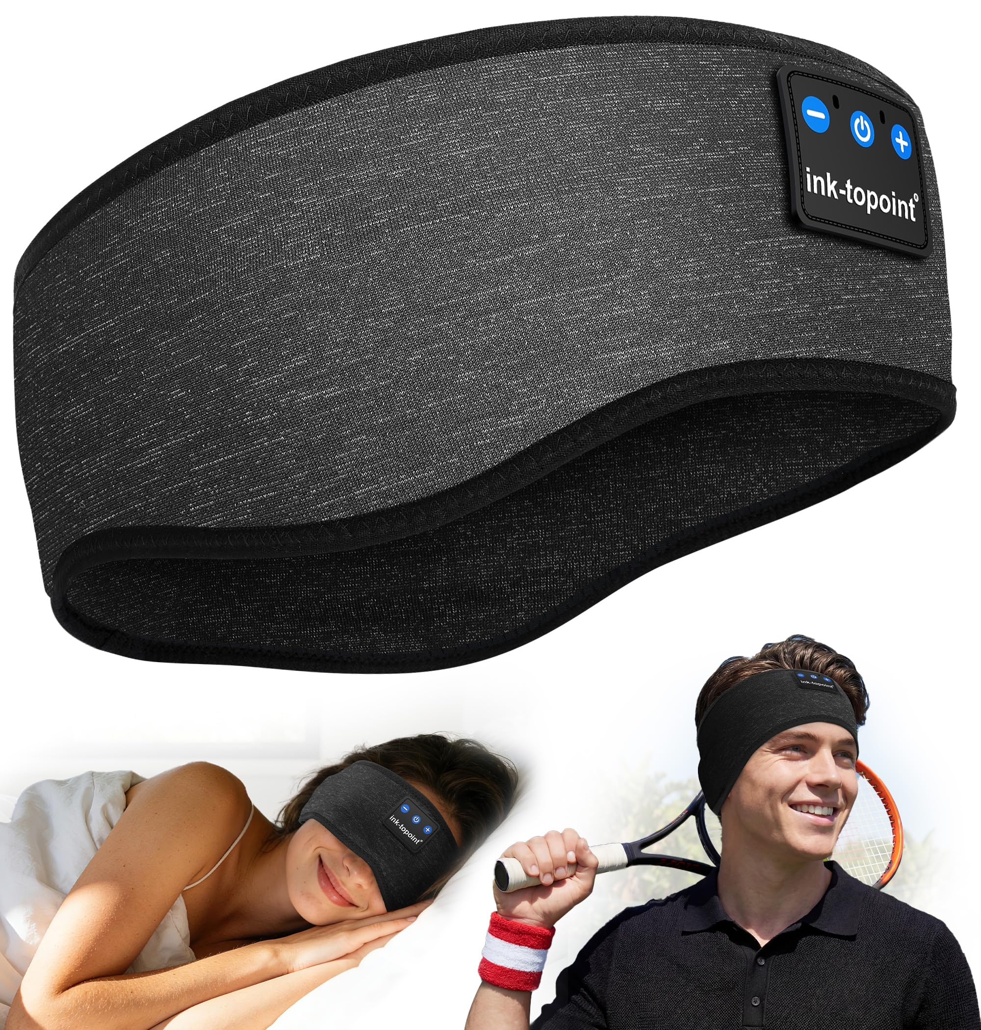 Schlafkopfhörer Bluetooth,Schlaf Kopfhörer Stirnband Bluetooth 5.4 Kopfhörer Geschenk für Männer/Frauen mit Ultradünnen HD Stereo Lautsprecher für Sport,Schlafen,Reisen,Meditation,Entspannen