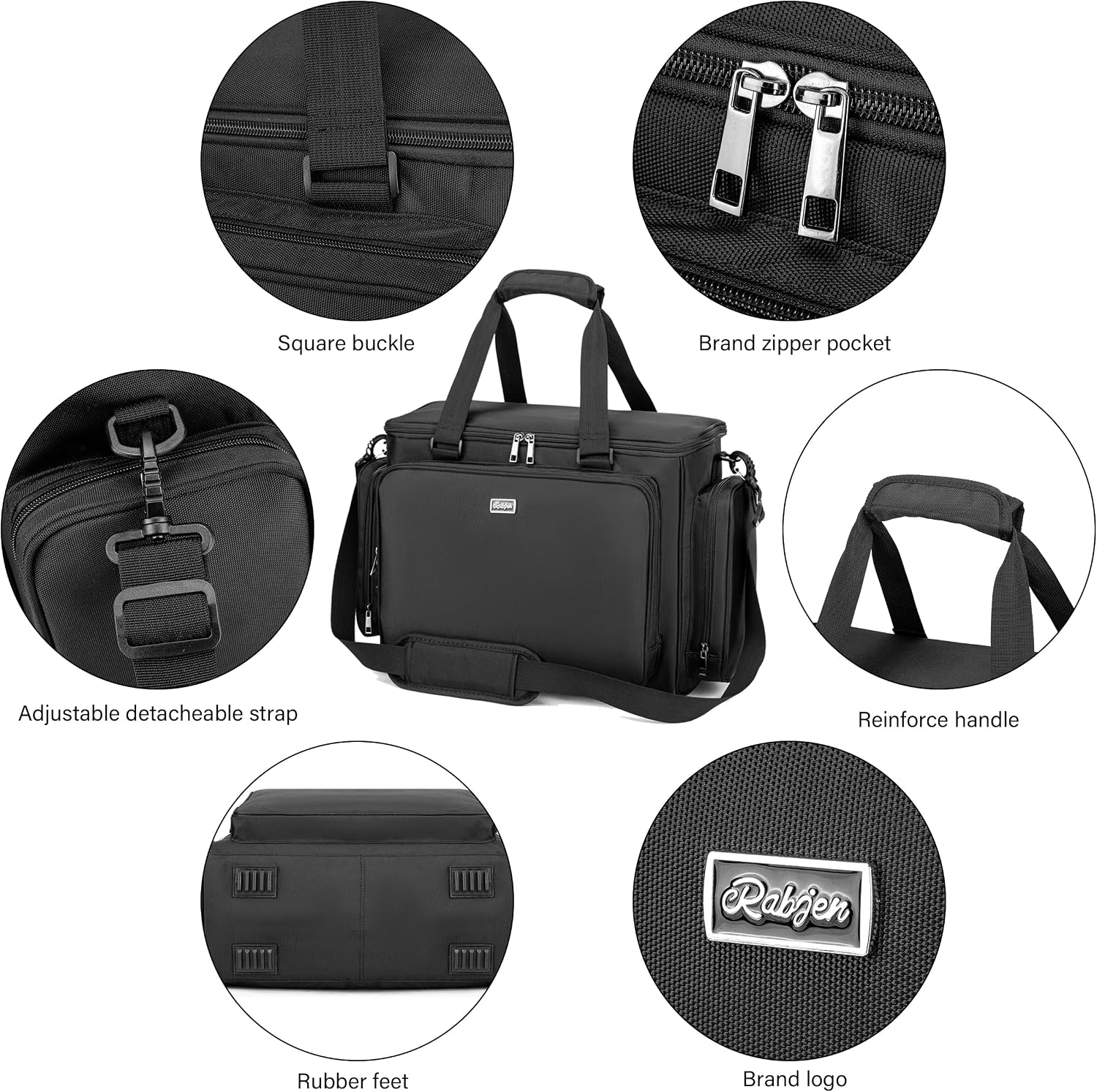 Rabjen Large Lawyer Tote Bag, 17" Laptop Briefcase Attache Lawyers Case Legal Size