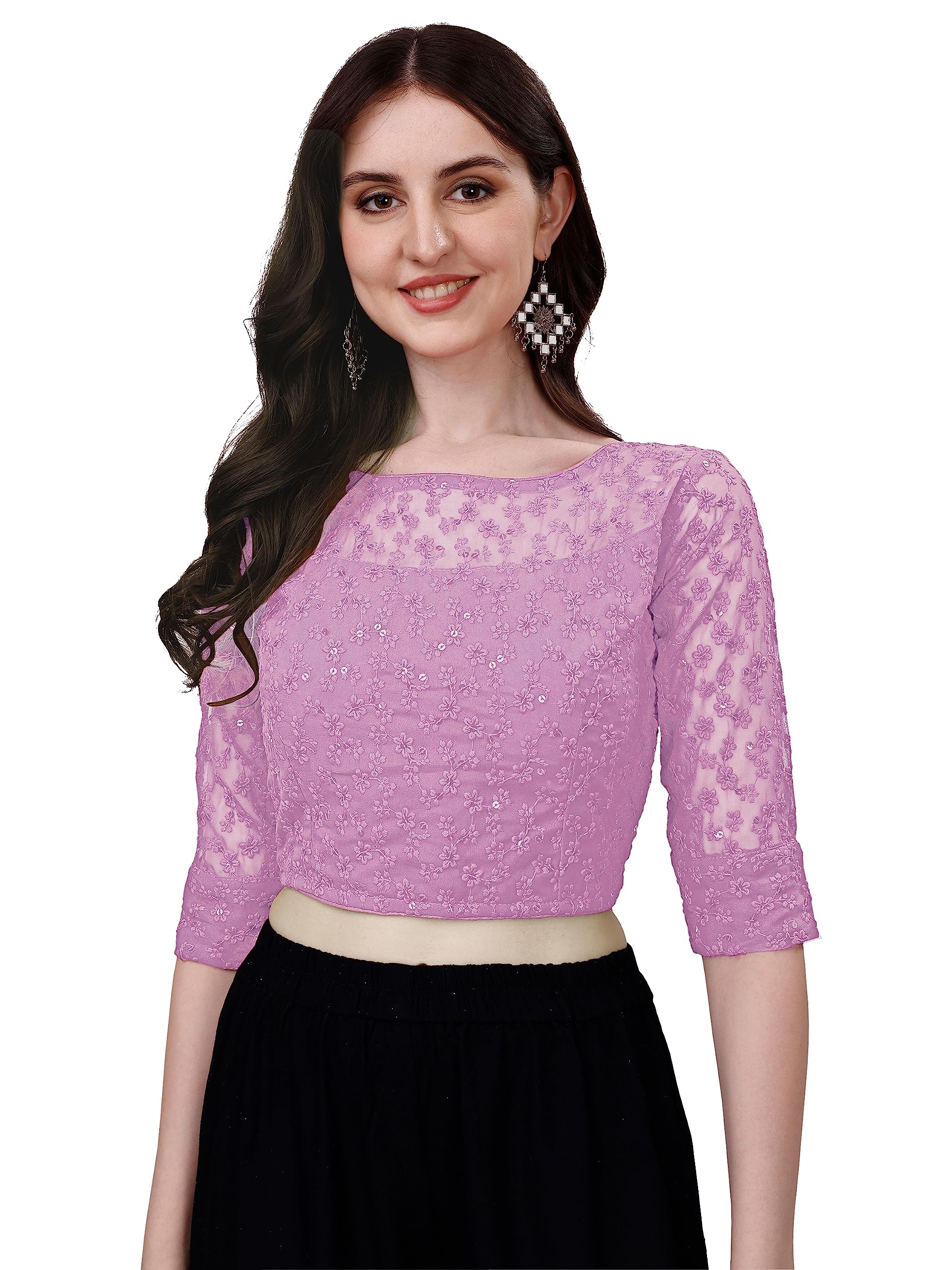 Pujia Mills Blouse For Women Blouse Readymade Stylish Design Blouses For Women Readymade Blouse For Women Stylish Fancy Blouse Stitched Blouse For Women Saree Blouse Baby Pink Blouse Readymade