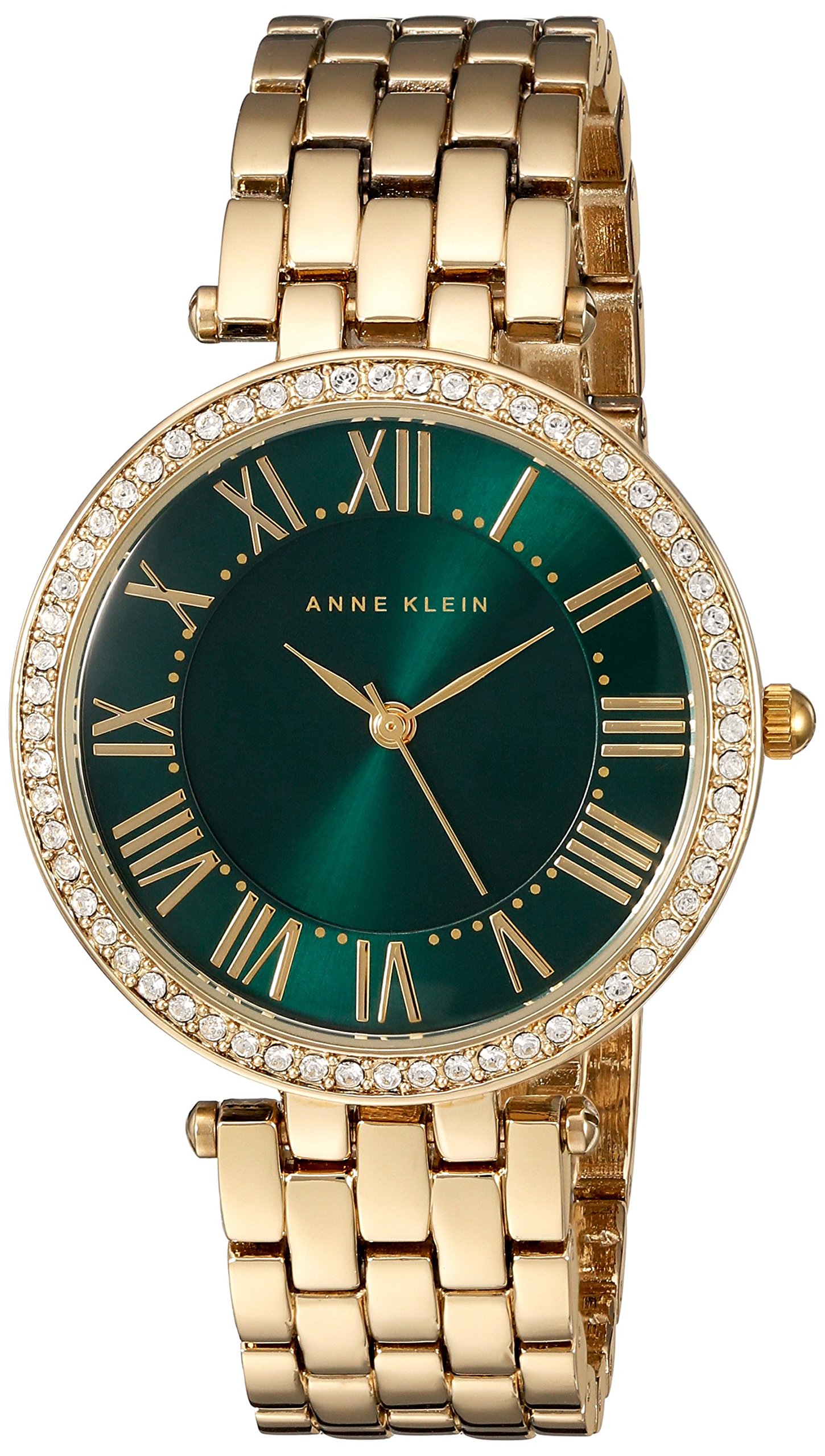 Anne Klein Montre-Bracelet de qualité supérieure pour Femme avec Cristaux dorés, AK/2230GNGB