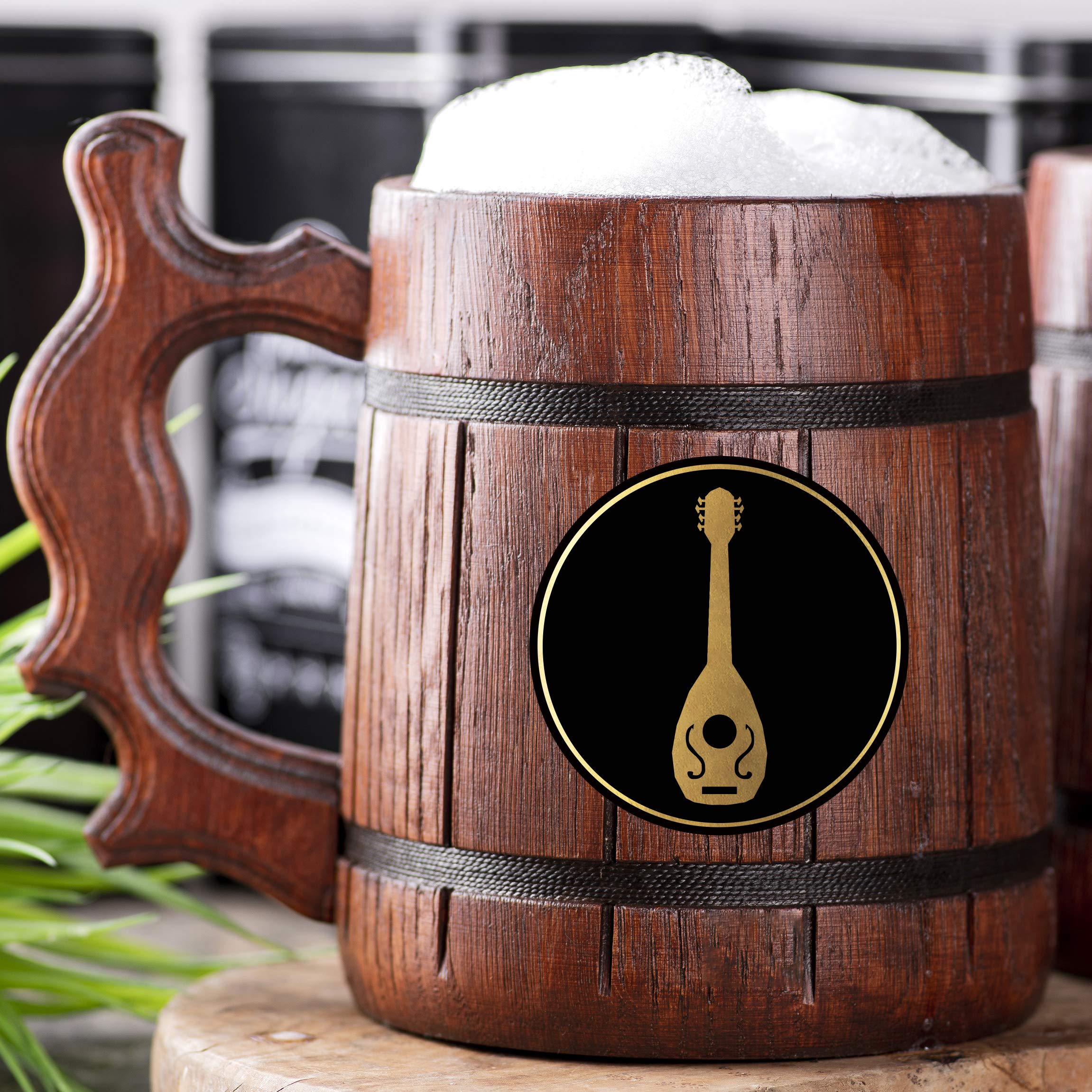DnD Bard Beer Mug. D&D Wooden Tankard. Wooden Beer Mug. Personalized Gift For Him. Custom Beer Stein. DnD Gamer Gift. Gift For Husband, Boyfriend Gift #338/0.6L/22 ounces
