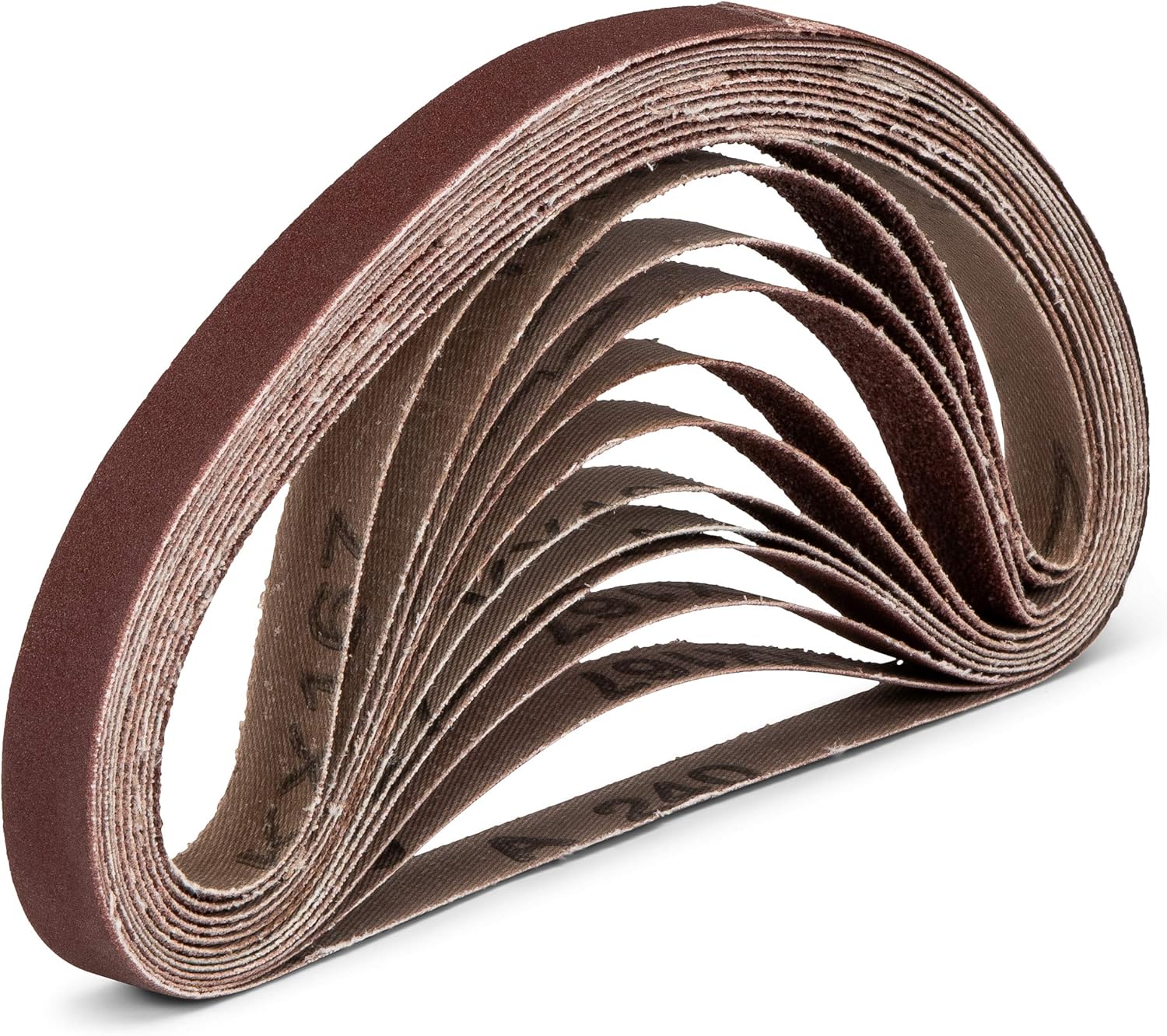 Pack of 24 Professional Fabric Sanding Belts / 13 x 451 mm / 4 x 4060 Grit 80120 180240