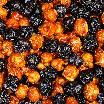 Spooky Pop Halloween Black & Orange Popcorn by Its Delish, 2 LBS Bulk Bag | Bulk Gourmet Air Popped Pop Corn Snack - Fruity Orange Themed Candy Confetti | Birthday Party, Events Vegan, Kosher
