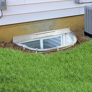 42" W x 17" L Sloped Heavy Duty Egress Window Well Covers with Rust-free Aluminum Bracing UV Resistant Clear Elongated Polycarbonate Basement Outside Window Cover Against Debris for Garden Yard