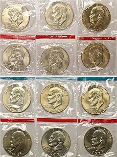 1973-1978 BU Ike Dollar Run US Mint Cello lot 12 Coin set
