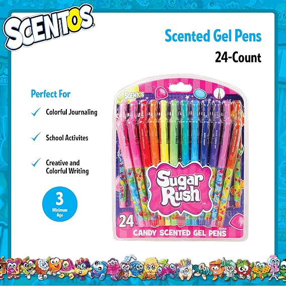 Sugar Rush Candy Scented Gel Pens, 24 Count (42062)