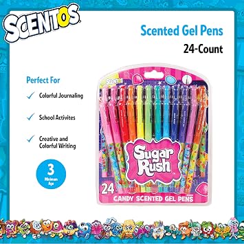 Sugar Rush Candy Scented Gel Pens, 24 Count (42062)