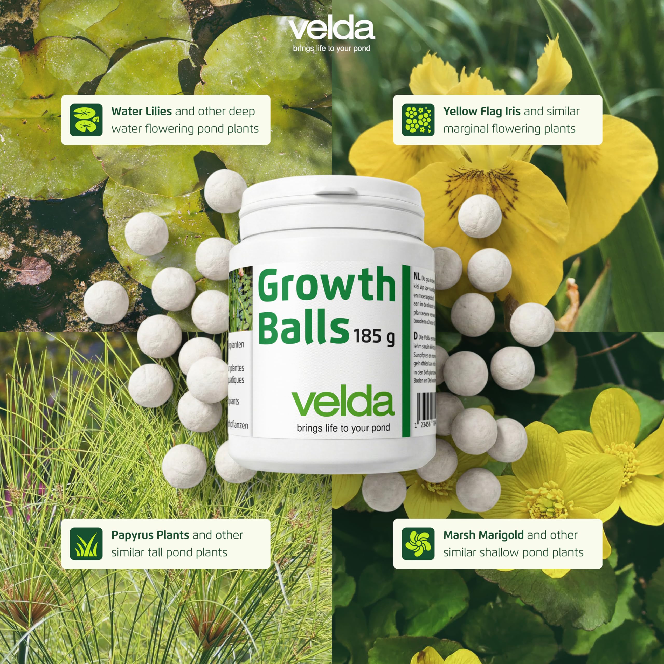 Velda 122250 fertilizante para plantas acuáticas, 50 bolas – bolas de crecimiento