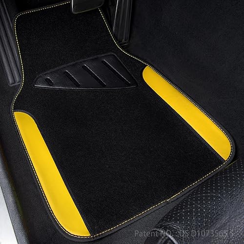 Miniatura 66 de CAR PASS Alfombrillas de cuero beige e impermeables para automóvil, alfombrillas universales para automóvil, aptas para SUV, camionetas, sedanes