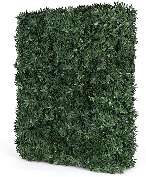 3rd Street Inn Artificial Weed Hedge Wall - Outdoor Artificial Privacy Plant - Great Boxwood and Ivy Substitute - DIY Hedge Divider - Smoke Shop Decor Rectangle
