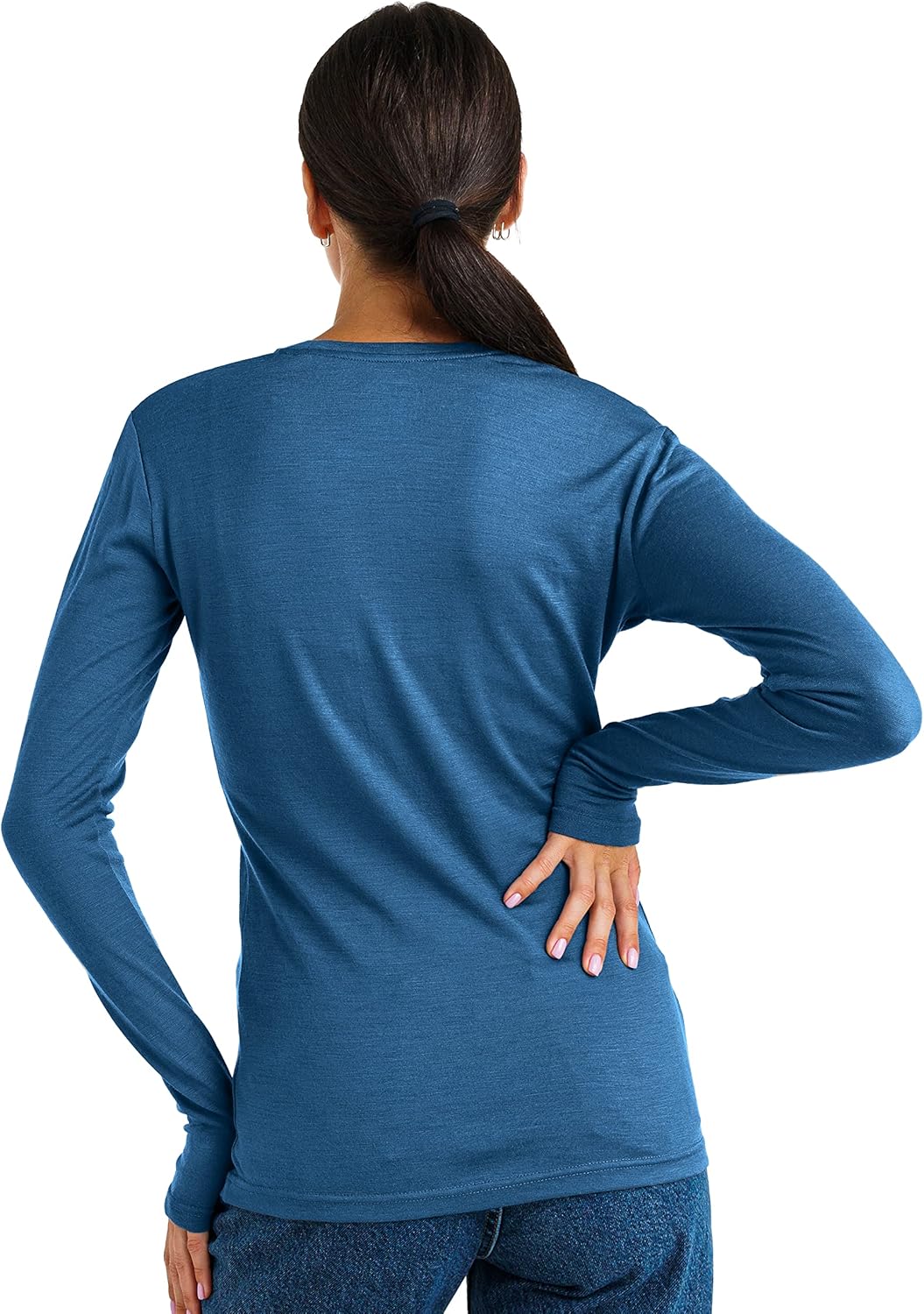 Merino.tech Merino Wool Base Layer Women 100% Merino Wool Lightweight, Midweight Long Sleeve Thermal Shirts + Wool Socks at  Women’s Clothing store