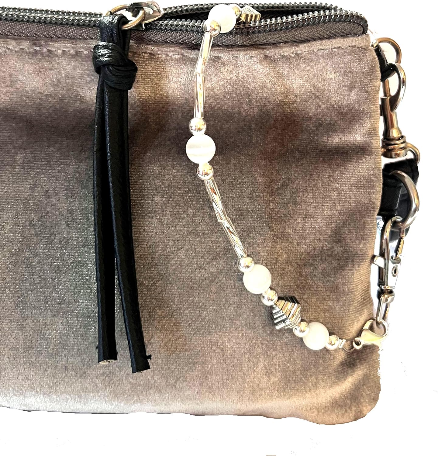 Hidden Hollow Beads Key Keeper 24" Womens Beaded Hand Strap Chain Finder Organizer Reel Purse Lanyard Holder Anti-Lost Ring image 3