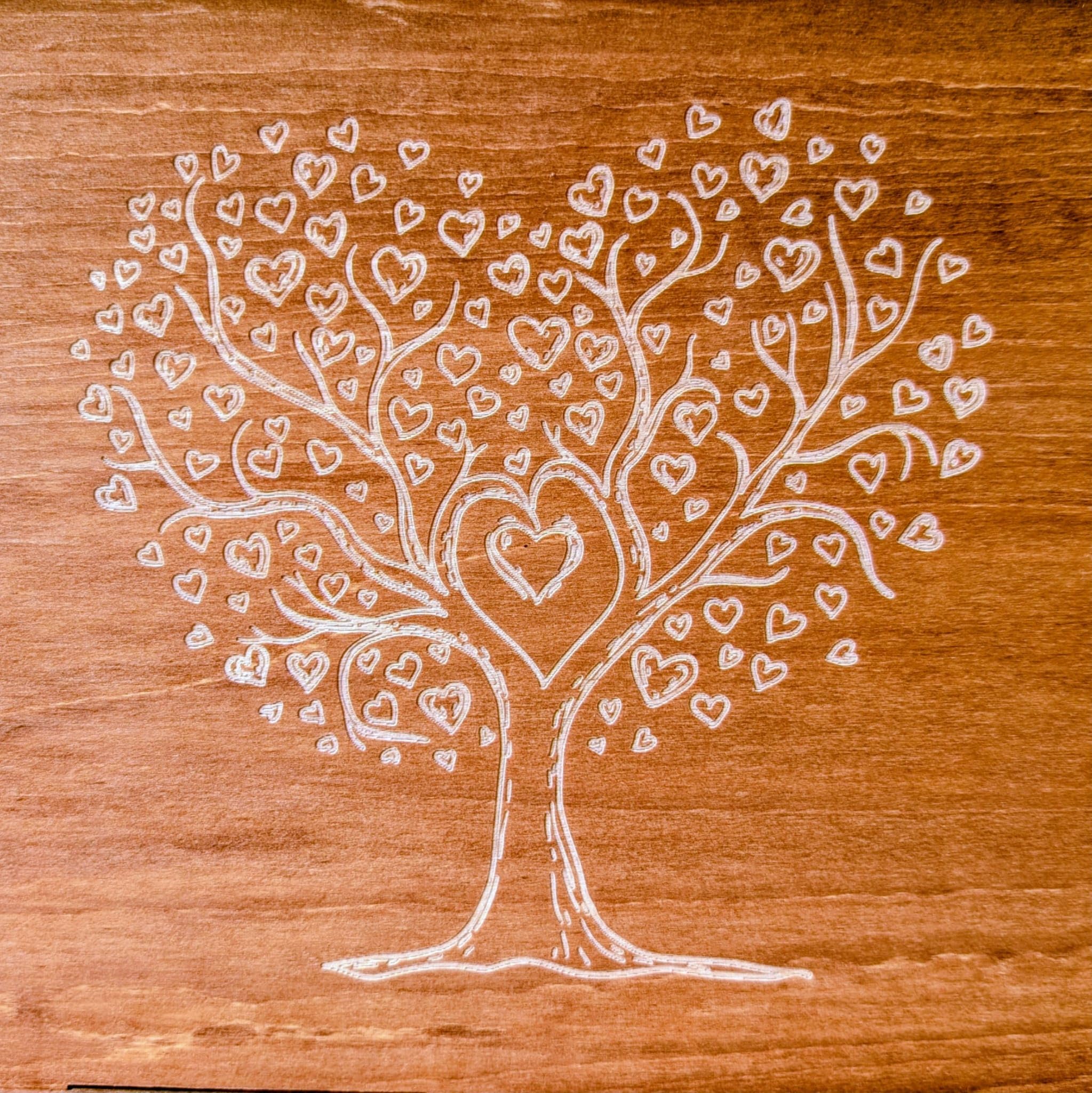 MALONA - Urna per matrimonio in legno/Scatola per biglietti e buste - Urna per anniversari e battesimi - Stile rustico con incisione Albero della Vita - Scatola dei ricordi per ogni occasione