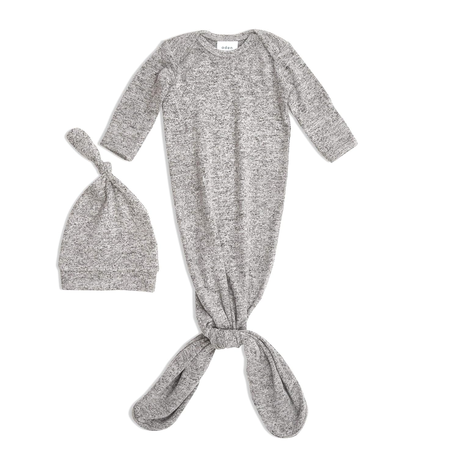 aden + anais Snuggle Knit Knotted Newborn Baby Gown & Hat Set-Heather Grey - Review, Price and Buying Guide