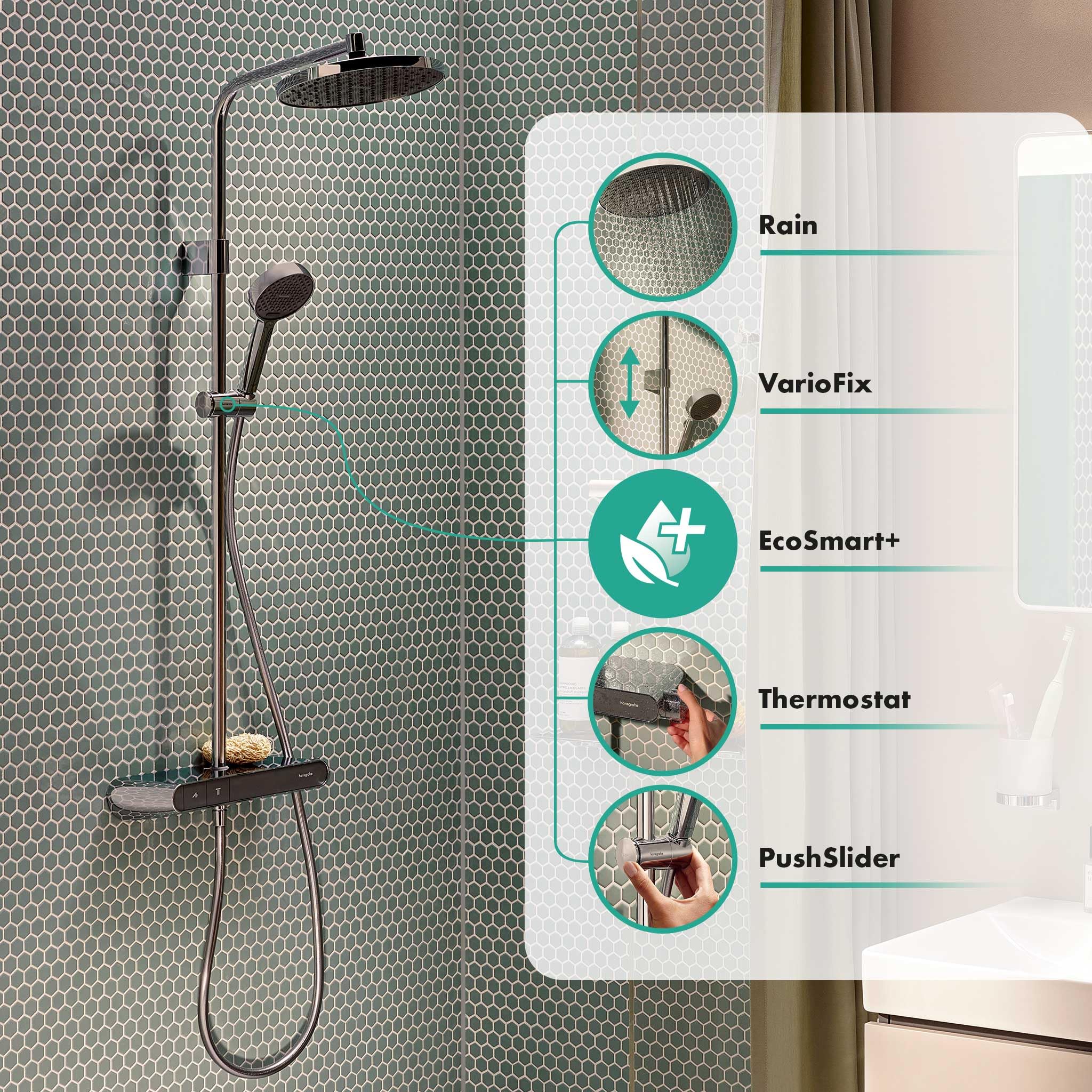 hansgrohe Activera S Colonna Doccia con Miscelatore termostatico, EcoSmart+