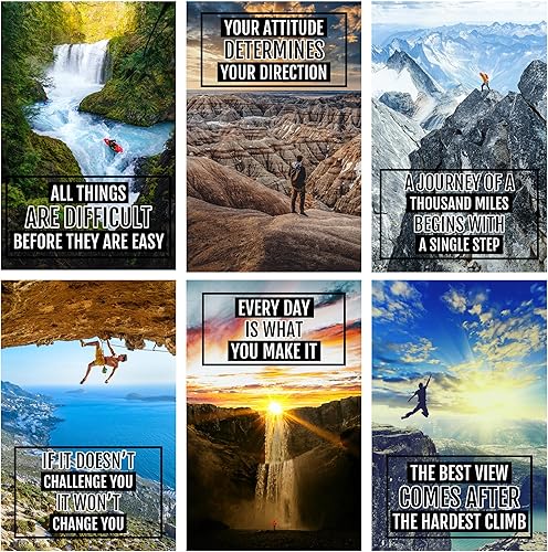 Miniatura 8 de L&O Goods - Póster motivacional  Juego de 10 decoraciones inspiradoras de pared  11 x 17  Decoración del hogar para sala de estar, oficina,