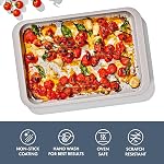 OXO Good Poignées non stick Pro Pan de quart de bakeware en métal revêtu de céramique – Bleu tempête