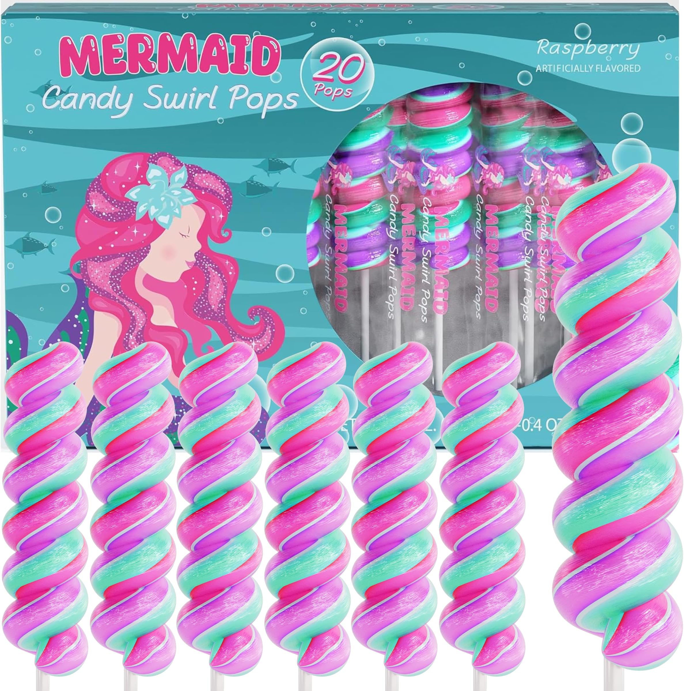 Mermaid Swirl Lollipops