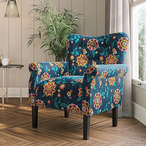 Miniatura 34 de Belleze Accent Chair - Silla Palta,Azul bebé,Beige,Negro y flor.,Azul y flor,Ladrillo,Amarillo (Citrine Yellow),Verde y azul,Verde y flor,Verde y