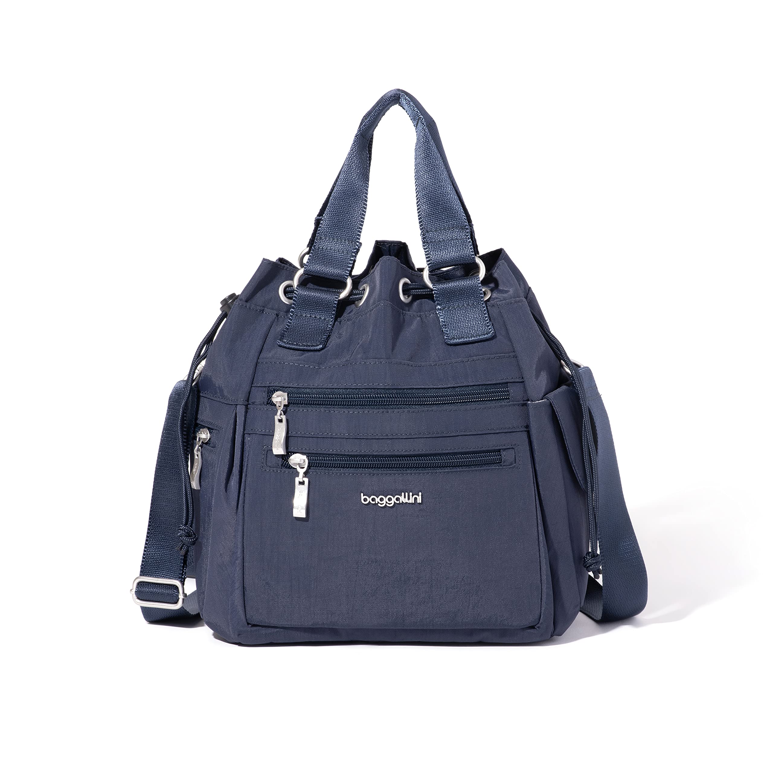Baggallini Women's Modern Everywhere Drawstring Bag, French Navy, One Size