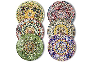 Elegant Ceramic Dinner Plates: Microwave-Safe Dining Delight (Set of 6)
