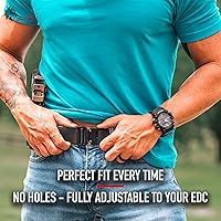 Vista 4 de WOLF TACTICAL Cinturón EDC híbrido resistente de liberación rápida - Cinturón de pistola CCW de 2 capas de 1.5 pulgadas