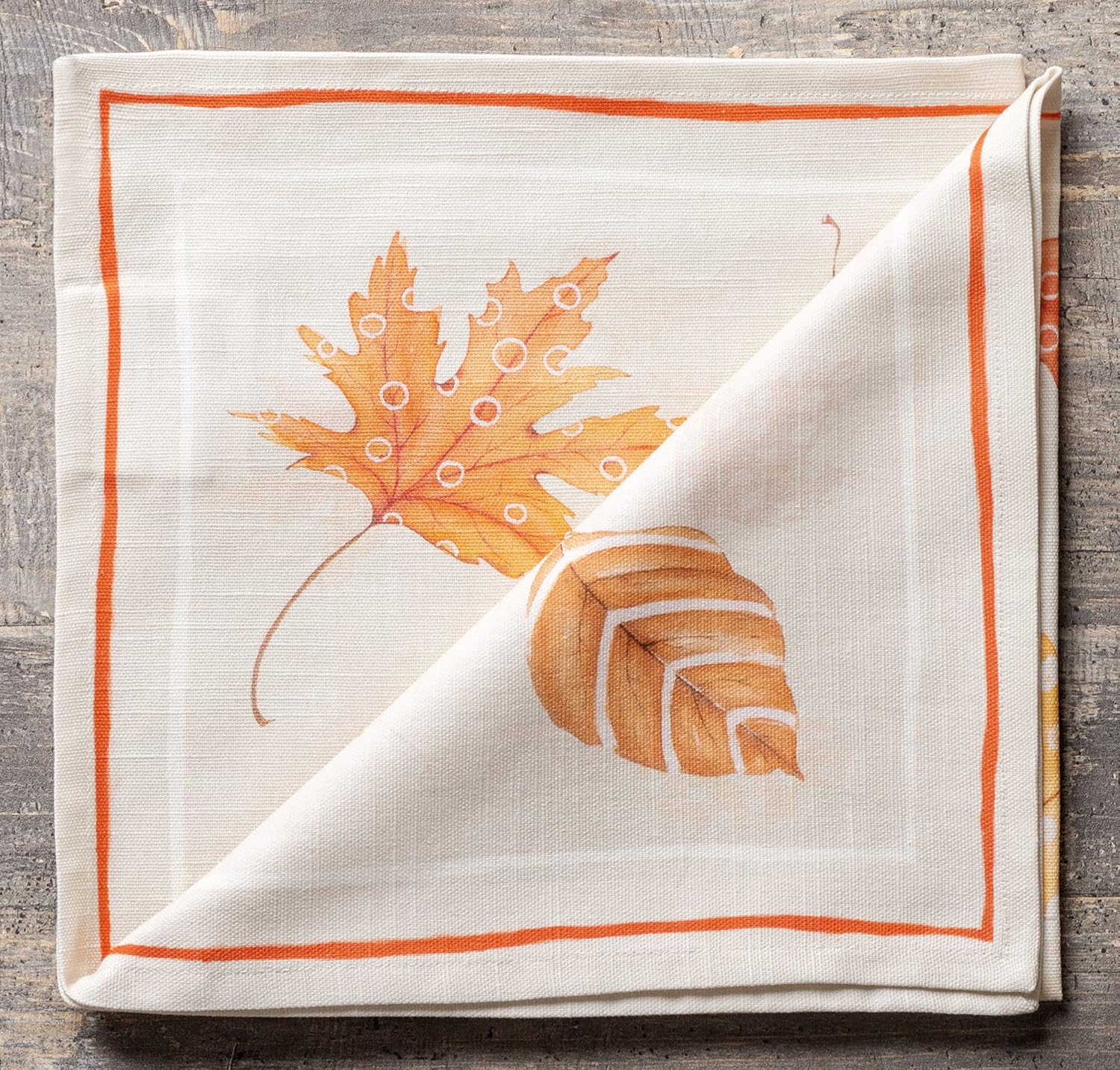 Maison d' Hermine Cloth Napkins Set of 4 100% Cotton for Christmas Decorations Everyday Reusable Square Autumn Napkins Cloth Washable Dinner Party Wedding (Colours Of Autumn - Image 4