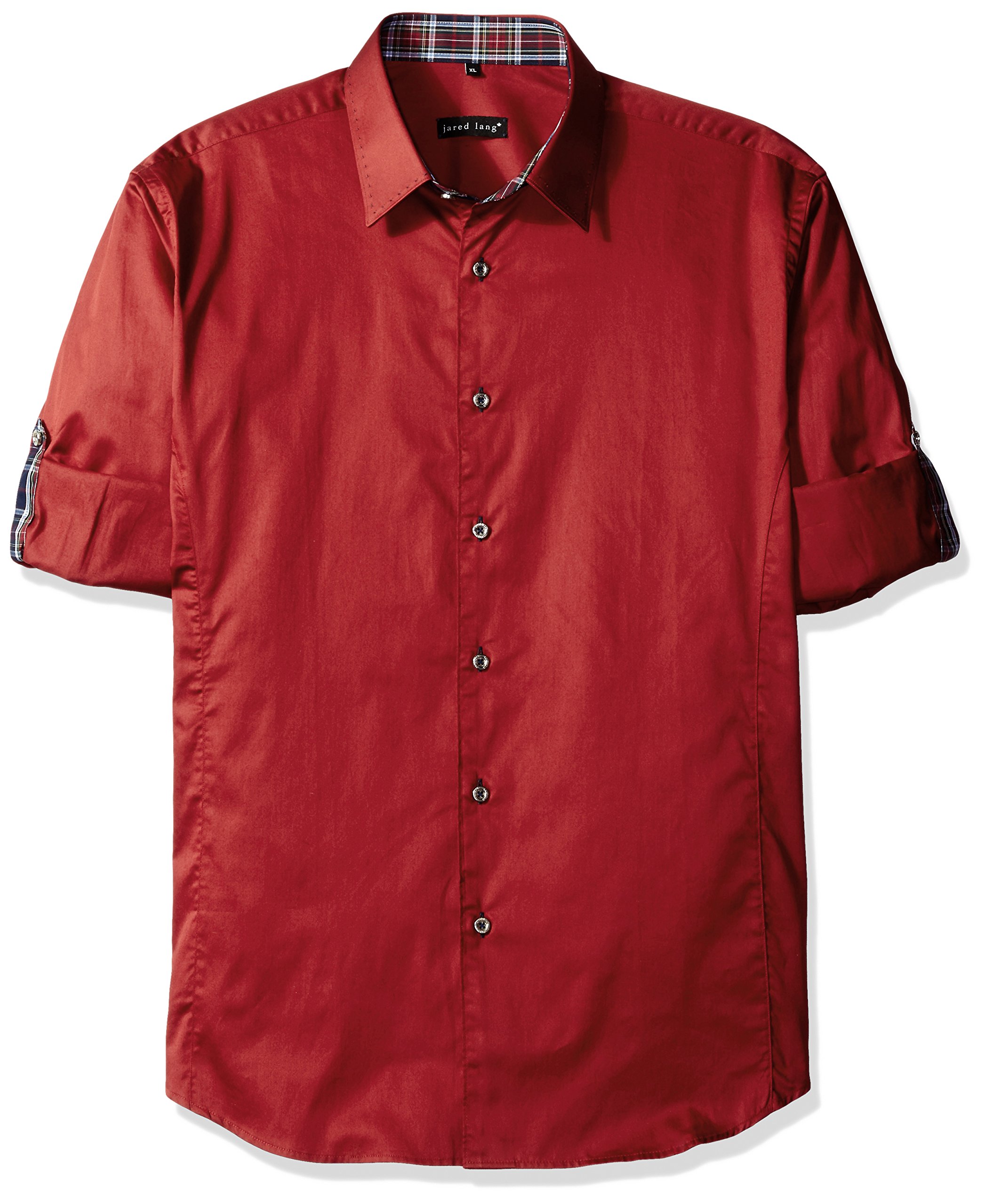 Jared Lang Men's Button-Front Shirt with Contrast Details