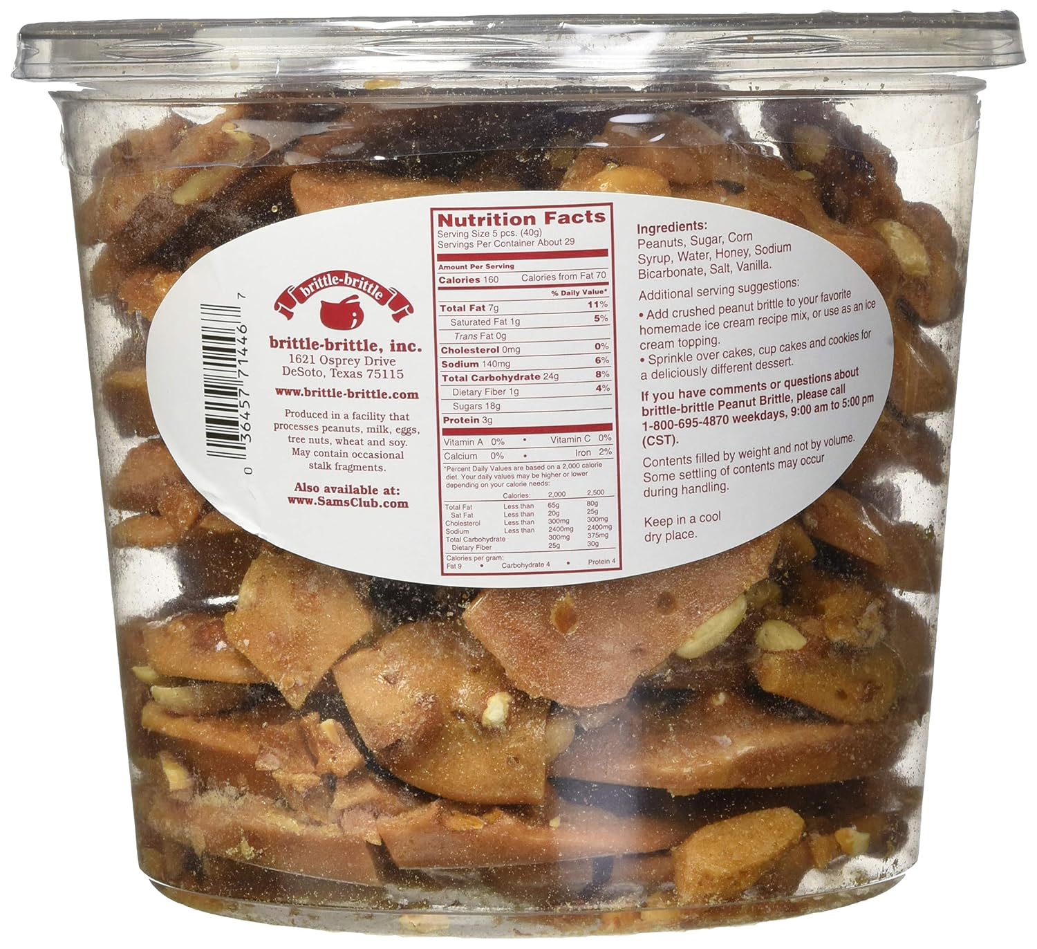 Brittle-Brittle Peanut Brittle, 42 Oz
