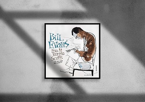 Vista 2 de Póster de Bill Evans, impresión de Bill Evans, impresión de portada del álbum Live at Ronnie Scott, arte de Bill Evans, decoración de pared de jazz