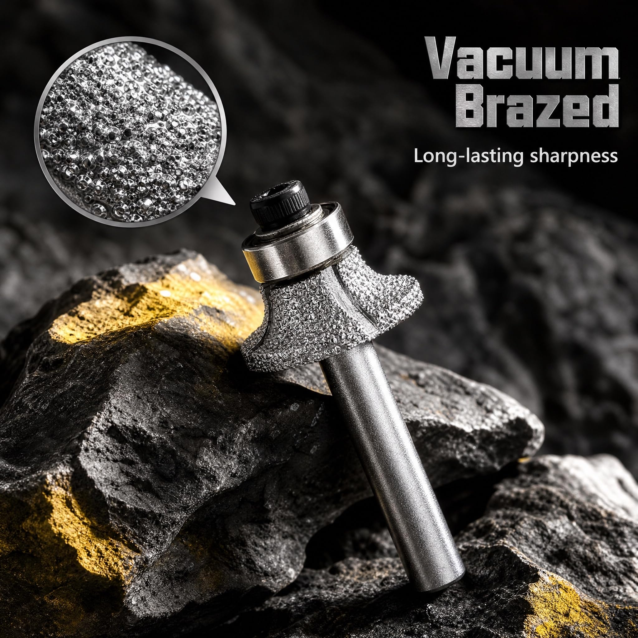 Diamond Router Bit - Marble Granite Bullnose -5