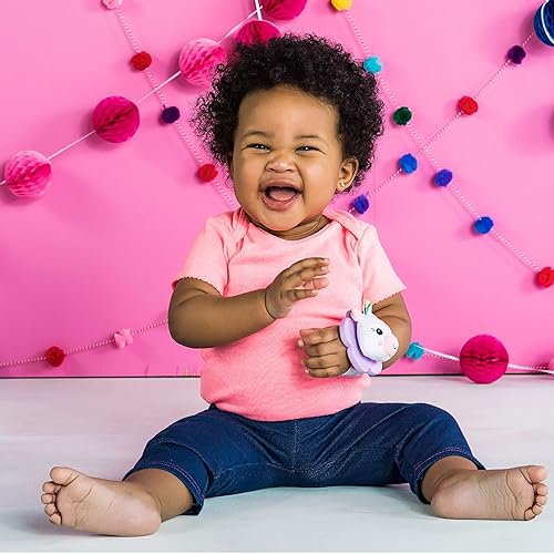 Miniatura 3 de Bright Starts Rattle  Teethe - Juguete de muñeca para amigos unicornio y llama recién nacido 2 unidades