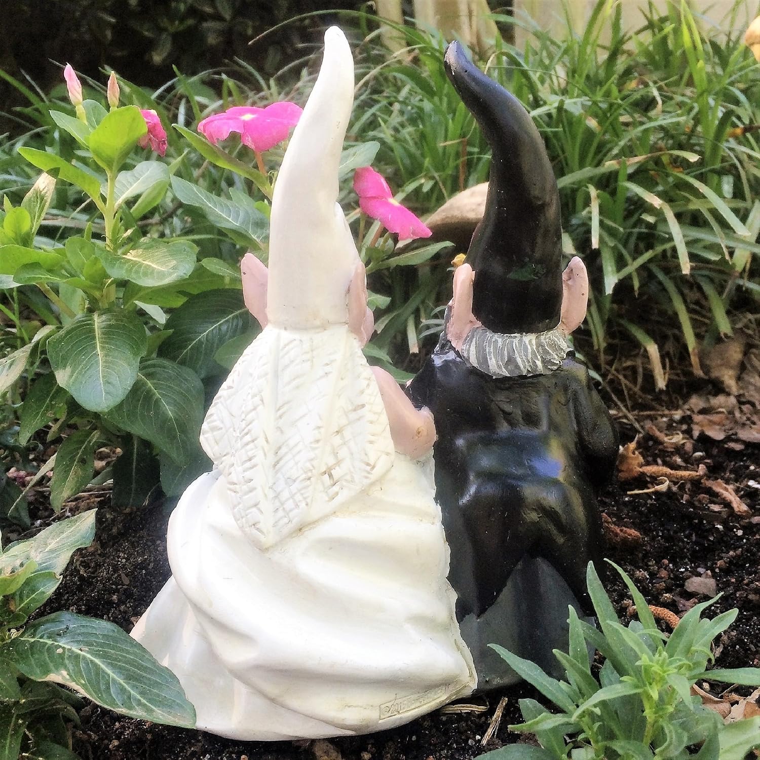 Bride & Groom Wedding Gnome Married Couple Home & Garden Gnome Collectible Statue 8" H