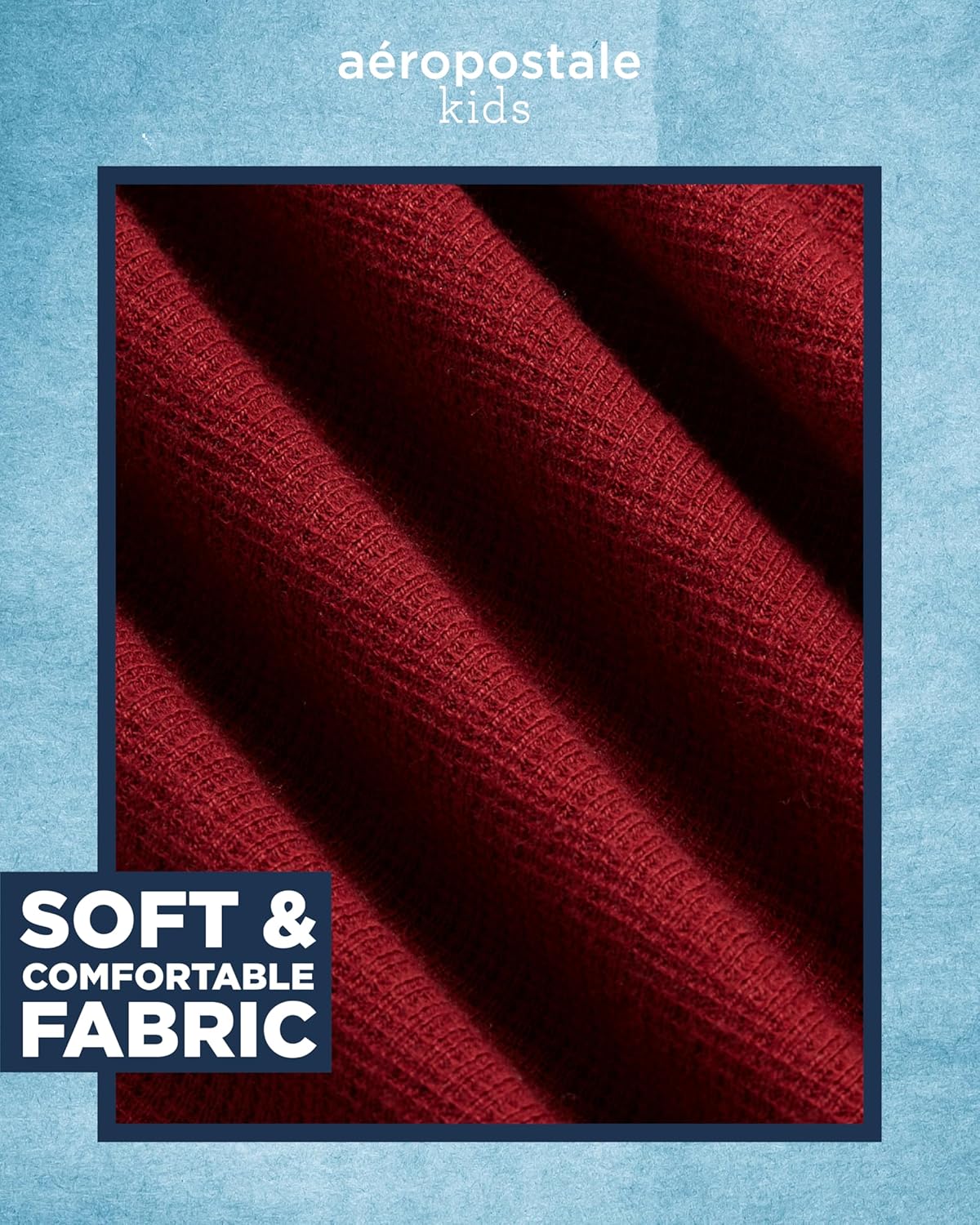 AEROPOSTALE Boys Long Sleeve Shirts - Crew Neck Boys Long Sleeve Waffle Knit Shirt Kids Tops Basic Tee (Sizes: 8-16) - Image 5