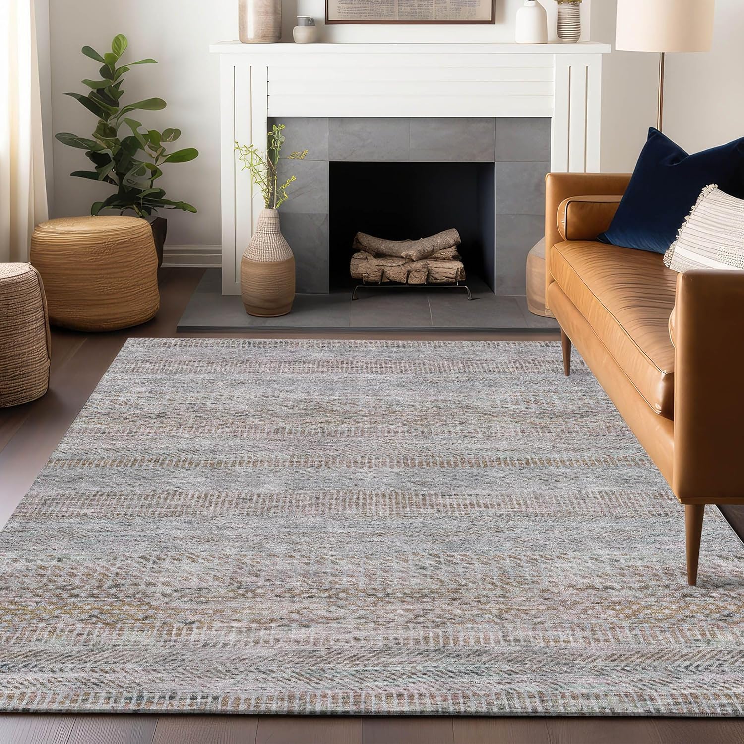 Addison Rugs Chantille ACN1634 Aqua 1'8" x 2'6" Indoor/Outdoor, Machine Washable, Easy Clean, Non Shedding, Bedroom, Living Room, Dining Room, Kitchen, Patio Rug
