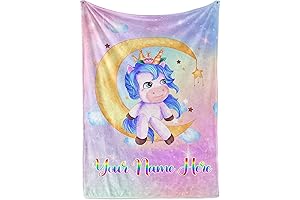 Personalized 'Unicorn Custom' Blanket: Enchanting Dreams for Little Girls