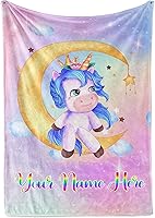 Vista 19 de Manta de forro polar personalizada para niñas con nombre personalizado Forro polar cálido y suave para ropa de cama o decoración de habitación