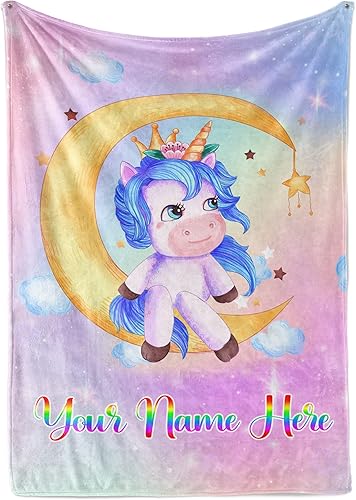 Miniatura 19 de Manta de forro polar personalizada para niñas con nombre personalizado Forro polar cálido y suave para ropa de cama o decoración de habitación