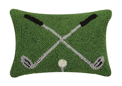 Peking Handicraft 30JES1455C12OB Cross Golf Clubs Hook Pillow, 12-inch Long, Wool and Cotton