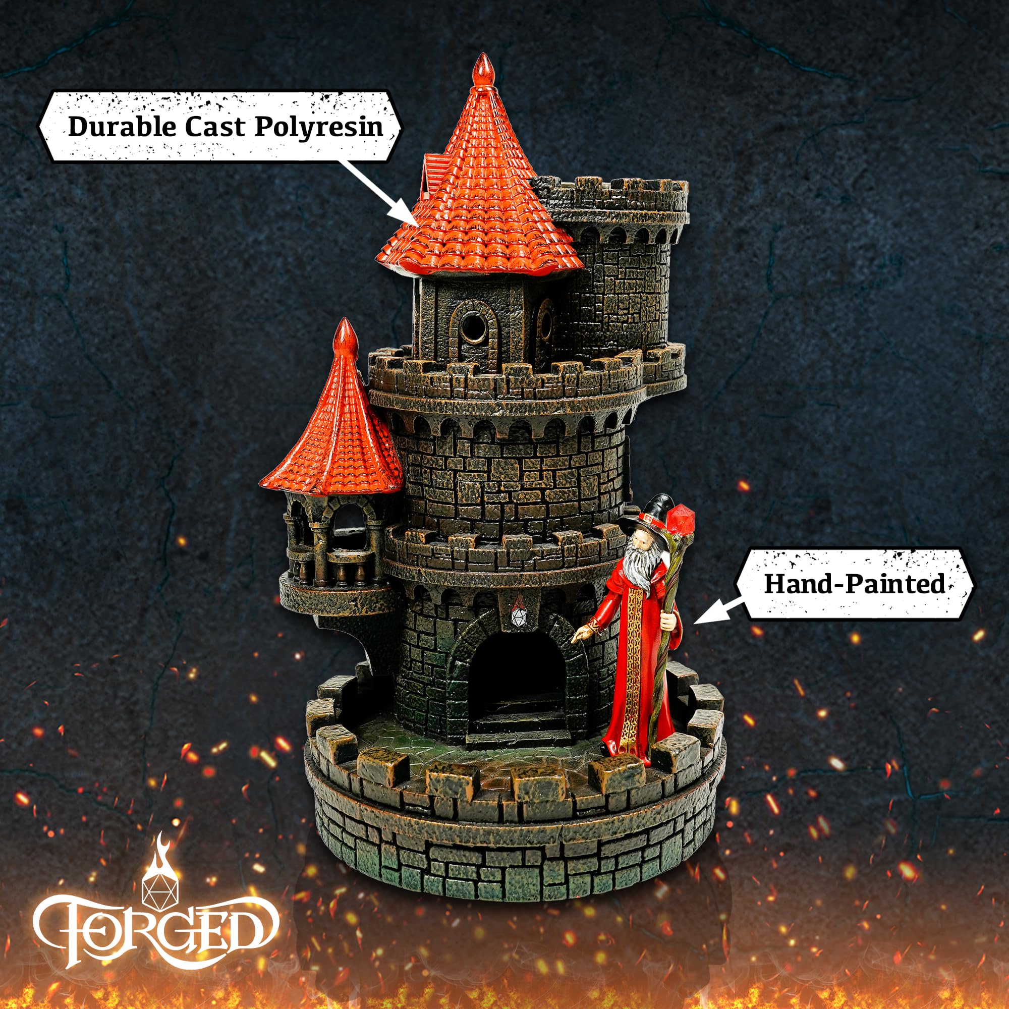 Amazon | Forged Dice Co. ウィザードの城ダイスタワー - 手描き