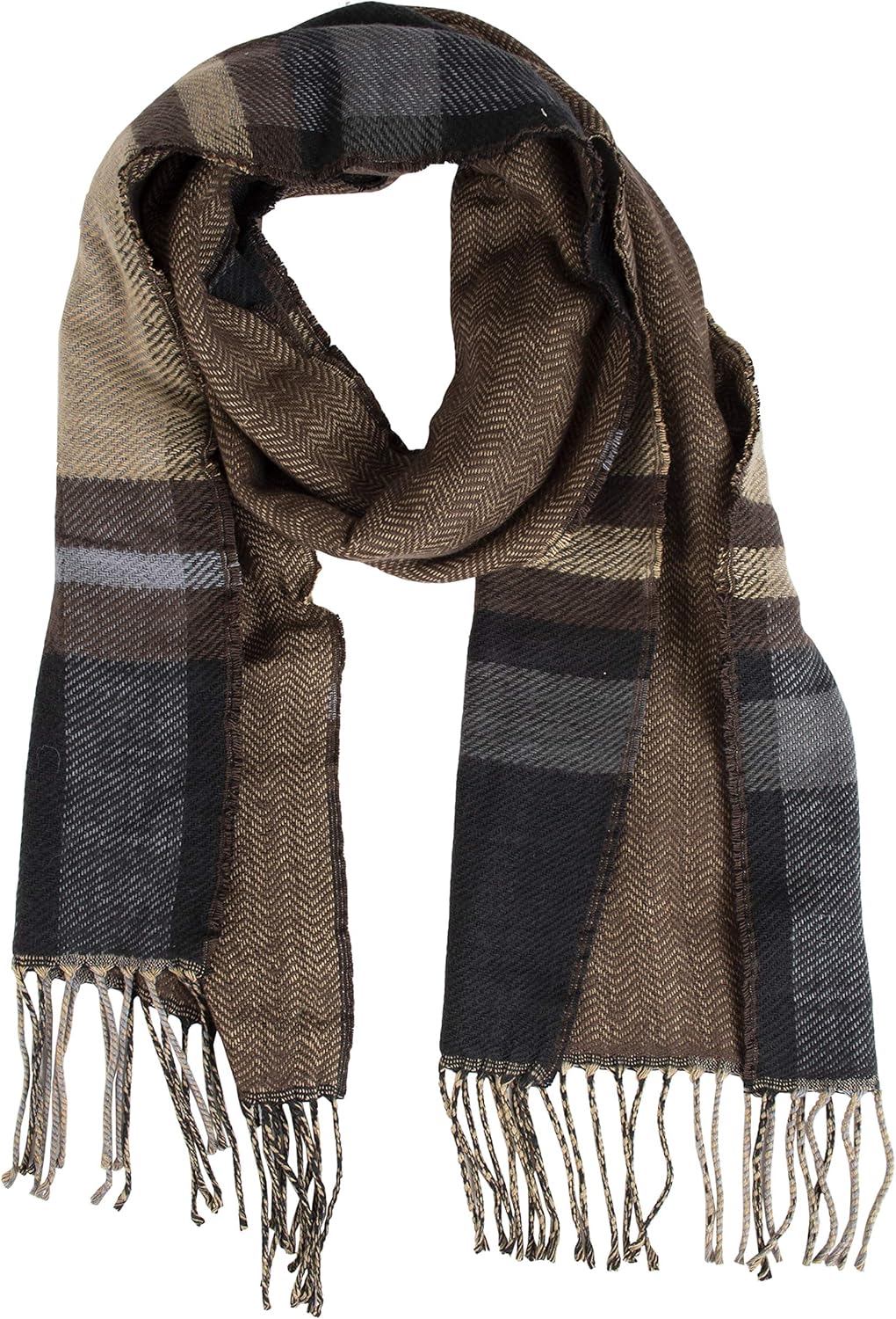 Dockers Men's Soft Winter Scarves - Regular and Reversible, Black, One Size at  Men’s Clothing store