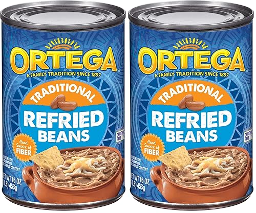Miniatura 9 de Ortega Frijoles refritos, sin grasa, 16 onzas (paquete de 12)