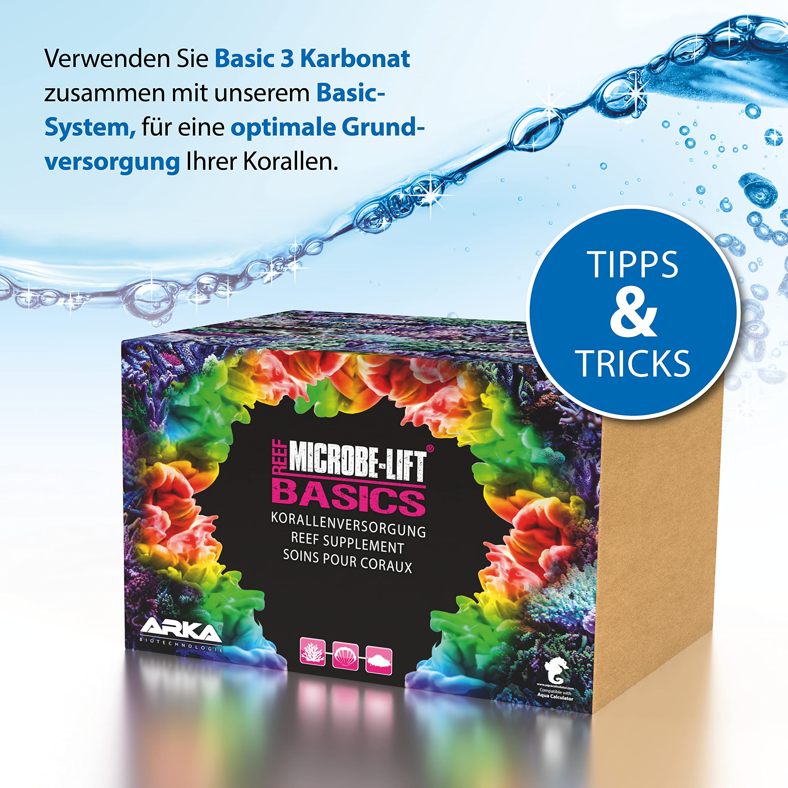 MICROBE-LIFT Basic 3 Carbonate – wysokowartościowy (KH) do każdego akwarium wody morskiej, bardzo wydajny, 1 kg