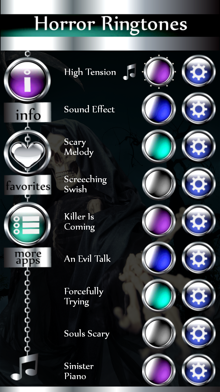 Horror Ringtones App on Amazon Appstore