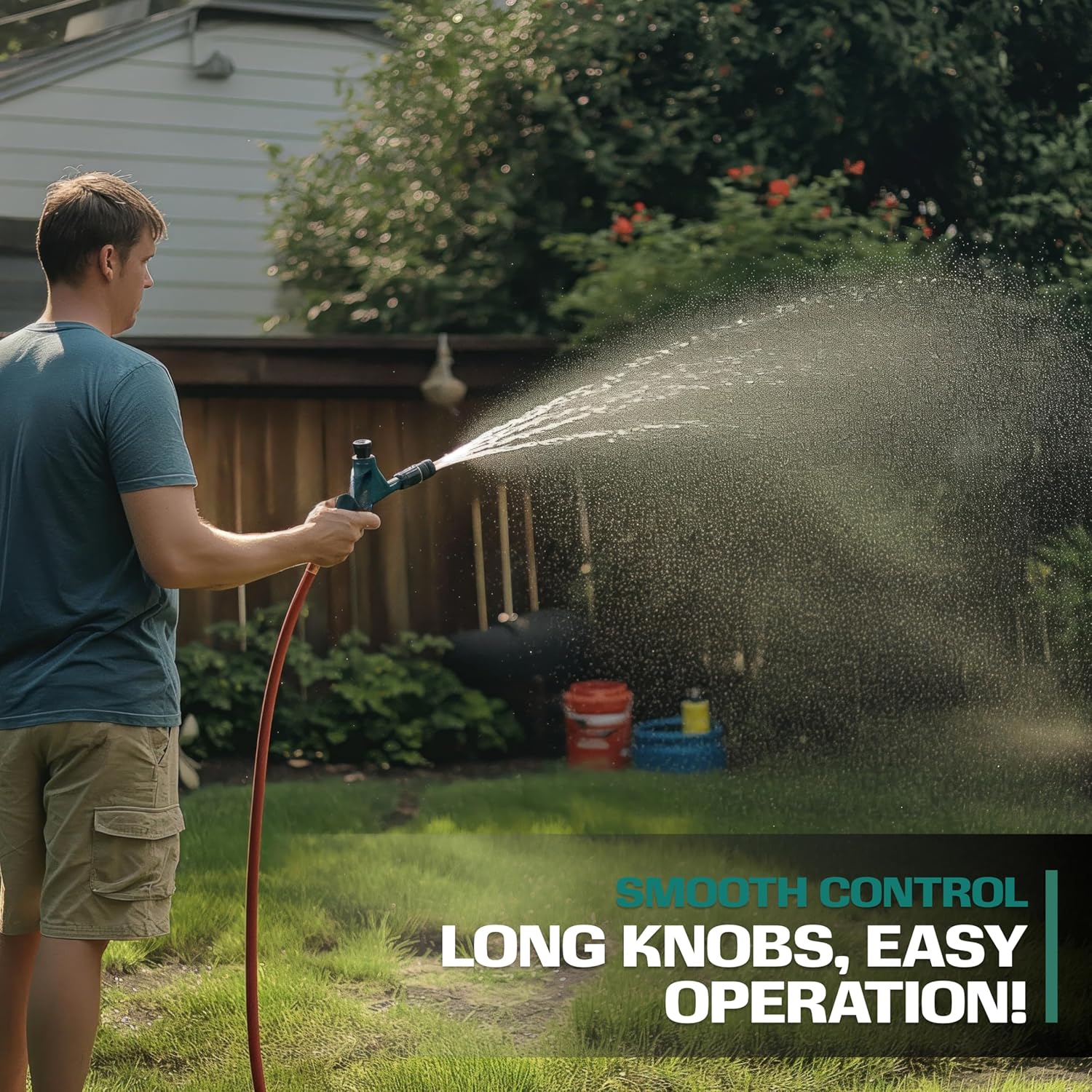 2WAYZ Heavy Duty Garden Hose Connector with On/Off Switch - Water Flow Control Adapter for Outdoor Use - Durable Brass Fitting with Hose Valve Shut-Off Handle for Quick Adjustments (Pack of 2)