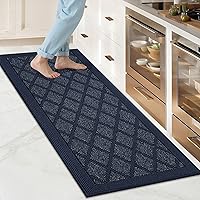 Vista 23 de COSY HOMEER Alfombra de cocina antideslizante, lavable, 20 x 48 pulgadas, tapete absorbente de cocina para piso, alfombras de pasillo para suelo