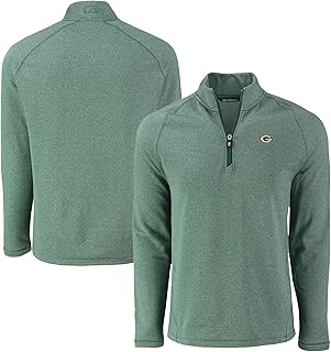 Cutter & Buck Men's NFL Peshastin Eco Fleece Tri-Blend Raglan Recycled Quarter-Zip Jacket