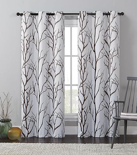 VCNY Home - Cortinas opacas, tratamiento de ventana con ojales en la parte superior, elegante decoración del hogar (beige reino, 40 x 95 pulgadas)